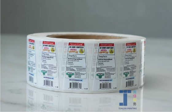 Aanpasbare cosmetische flessenlabels Glanzend oppervlak Afgerond