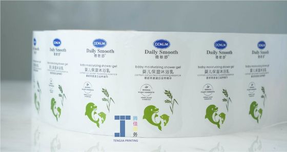 Op maat bedrukte transparante cosmetische potstickers, heldere zelfklevende stickers PP PET