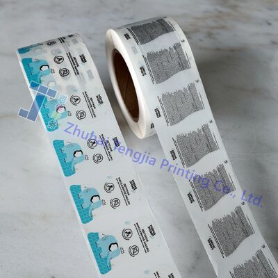 Baby Massage Oil Transparent Bottle Labels Clear Printed Text Waterproof Custom Shapes