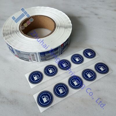 Fuel Resistant Metallic Bottle Labels Oil Proof Chemical Resistant Waterproof Fuel Additive Stickers