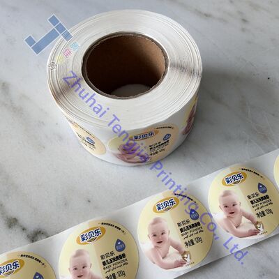Waterproof Baby Talcum Powder Labels Gloss Matte Finish Baby Care Jar Sticker
